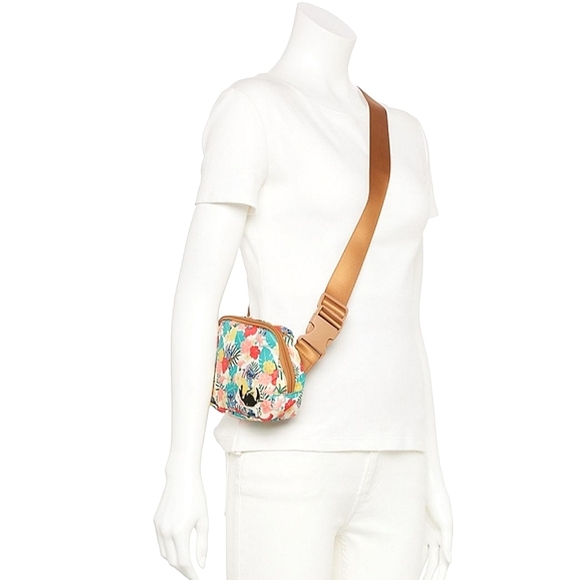 NWT! Disney Lilio & Stitch Aloha Print Belt Bag Fanny Pack - Picture 2 of 4